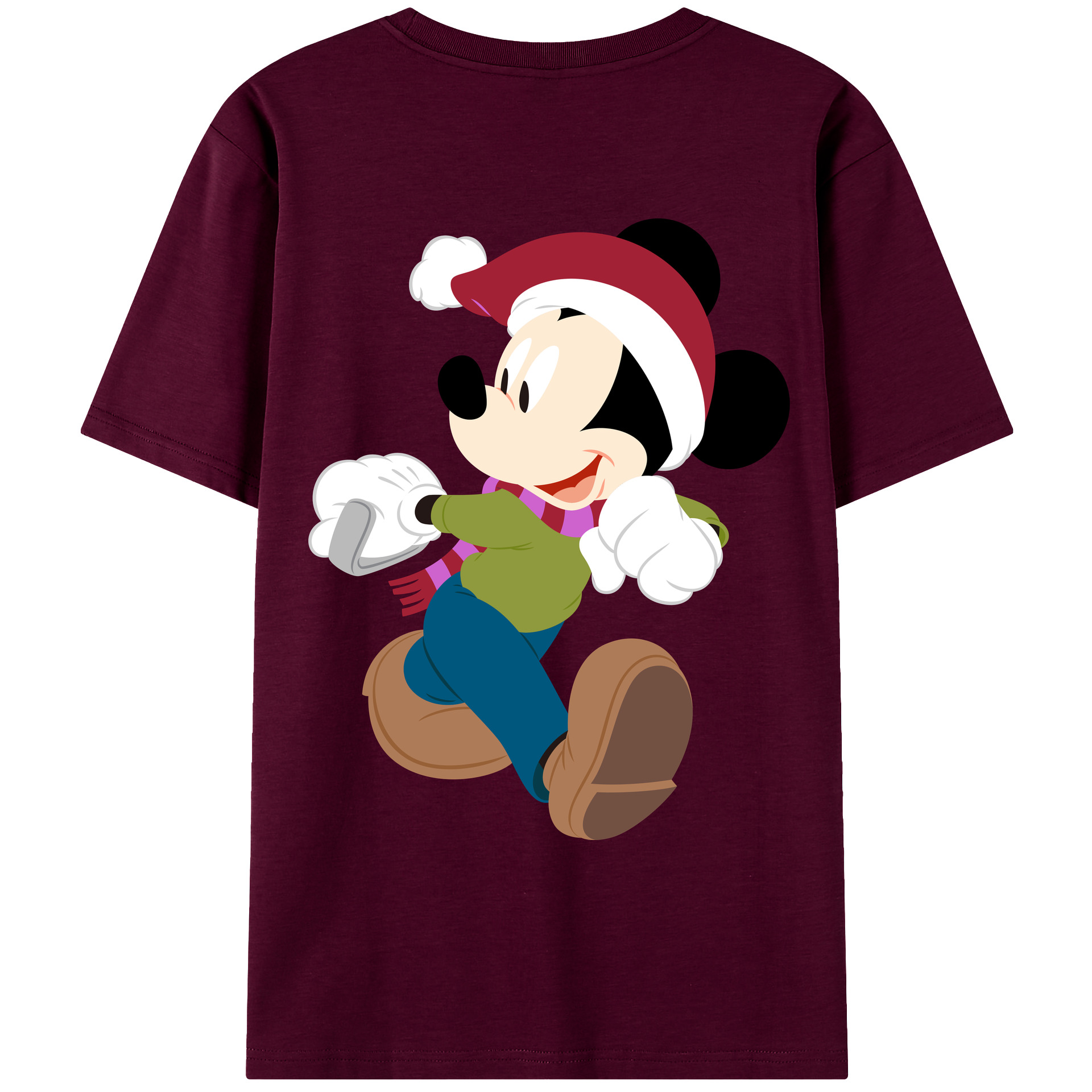 （画像用） ミッキーマウス Mickey Mouse レディース半袖Tシャツ(バックプリント)